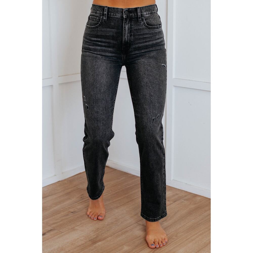 Olsen Eunina Jeans Womens 11/30W Black Nebula Super High Rise Classic Straight
